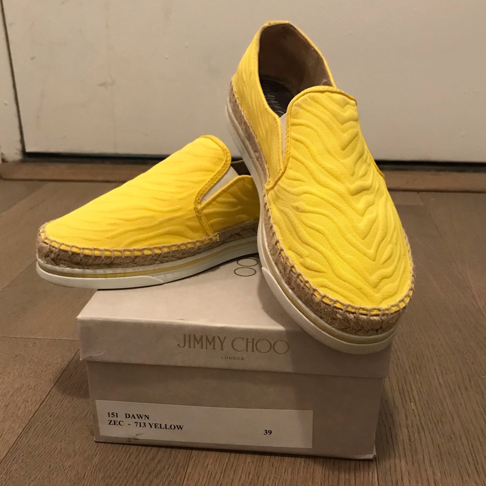 COPY - Jimmy Choo Yellow Dawn Zec Espadrille Flats